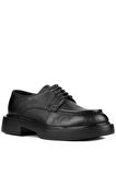 Shoetyle - Siyah Deri Bağcıklı Erkek Günlük Ayakkabı 610-1009