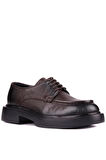Shoetyle - Kahverengi Deri Bağcıklı Erkek Günlük Ayakkabı 610-1009
