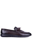Shoetyle - Kahverengi Deri Bağcıksız Erkek Günlük Ayakkabı 610-1010