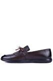 Shoetyle - Kahverengi Deri Bağcıksız Erkek Günlük Ayakkabı 610-1010