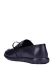 Shoetyle - Siyah Deri Bağcıksız Erkek Günlük Ayakkabı 610-1010