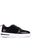 Shoetyle - Siyah Deri Bağcıklı Erkek Sneaker 610-1015