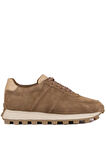 Shoetyle - Vizon Hakiki Süet Bağcıklı Erkek Sneaker 115-K556