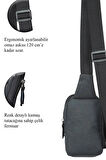 bizoon NP261 Unisex Keten Kumaş Telefon Bölmeli Çapraz Askılı Omuz Çantası, Günlük Spor