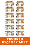 Vet's Plus Optimal Nutrition Tavuk Etli Tahılsız Kedi Konservesi 85gr (12 Adet)