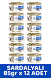 Vet's Plus Optimal Nutrition Sardalya Balıklı Tahılsız Kedi Konservesi 85gr (12 Adet)