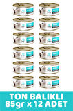 Vet's Plus Optimal Nutrition Ton Balıklı Tahılsız Kedi Konservesi 85gr (12 Adet)