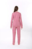 Etoile 73019 Kadın Uzun Kol  Bambu Pijama Takım PEMBE