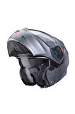 Duke X Çeneden Açılır Kask Pinlock (GUN METAL) (S)