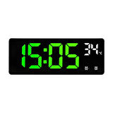 Alfalink Dereceli LED Dijital Masa Saati Termometre Alarm Takvimli