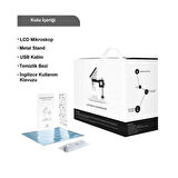 Alfalink LCD Dijital Ekranlı Mikroskop 50x -1000x Büyütme Usb HD 1080P 4.3inç