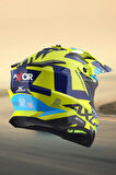 X-Cross X1 Kask Neon Yellow Blue Gloss