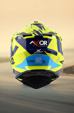X-Cross X1 Kask Neon Yellow Blue Gloss
