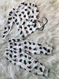 Tavşan Desenli Kiz Pijama Takımı 1002