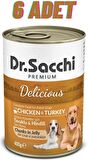 Dr.Sacchi Tavuklu Hindili Köpek Konservesi 6x400 Gr