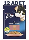 Felix Somon Balıklı Yetişkin Kedi Konservesi Pouch 12x85 Gr