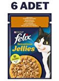 Felix Sensations Tavuk Havuç Jel Pouch Kedi Konservesi 6x85 Gr