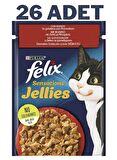 Felix Sensation Sığır Etli Domatesli Kedi Konservesi 26x85 Gr