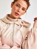 Jimmy Key Ekru Kapüsonlu Fermuarli Pastel Sweatshirt