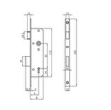 İto Pvc Oda Kapı Kilitleri 132/35 Silindir tip