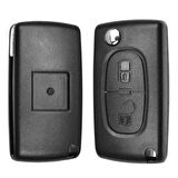 Peugeot 207 307 308 Citroen C3 C4 Sustalı Anahtar Kumanda Kabı (pil Yataklı)