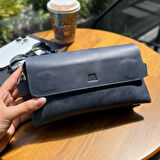 Hakiki Deri Unisex El Çantası – Bilek Tutma Kayışı, İsim Yazılı, Kişiye Özel | Boliva 9874