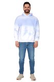 Erkek "SPLASH" Baskılı Kapüşonlu Hoodie  %100 Pamuklu Uzun Kollu