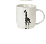 TANTİTONİ SIAKI SİYAH-BEYAZ HAYVANLI MUG ZÜRAFA 350 ML