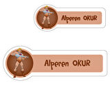 Okul Etiketi Kalem Defter Etiketi, He-Man Etiketi - 222 Adet Folyo Sticker