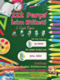 Okul Etiketi Kalem Defter Etiketi, Şirinler V2 Etiketi - 222 Adet Folyo Sticker