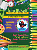 Okul Etiketi Kalem Defter Etiketi, Örümcek Adam, Spider Man Etiketi - 100 Adet 3cm Opak Sticker