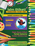 Okul Etiketi Kalem Defter Etiketi, Örümcek Adam, Spider Man Etiketi - 194 Adet Opak Sticker