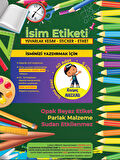 Okul Etiketi Kalem Defter Etiketi, Pepee Etiketi - 40 Adet 5cm Opak Sticker