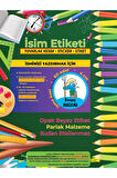 Okul Etiketi Kalem Defter Etiketi, Şirinler V1 Etiketi - 60 Adet 4cm Opak Sticker