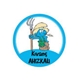 Okul Etiketi Kalem Defter Etiketi, Şirinler V1 Etiketi - 60 Adet 4cm Opak Sticker