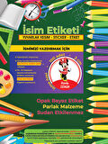 Okul Etiketi Kalem Defter Etiketi, Minnie Mouse Etiketi - 100 Adet 3cm Opak Sticker
