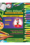 Okul Etiketi Kalem Defter Etiketi, Minnie Mouse Etiketi - 40 Adet 5cm Opak Sticker