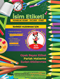 Okul Etiketi Kalem Defter Etiketi, Minnie Mouse Etiketi - 40 Adet 5cm Opak Sticker