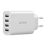 S-LINK SWAPP SW-C8 BEYAZ 5 VOLT - 5.6 AMPER 4*USB SMART PORT 2.4A EV ŞARJ ADAPTÖR