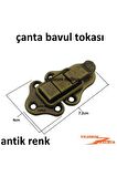 2 Adet Çanta Tokası Antik Renk Büyük Bavul Kilidi Dolap Kilidi Mandallı Kilit