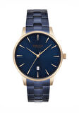 Obaku Denmark V247XDVLSL Quartz Çelik Lacivert Kristal Cam 42 mm Erkek Kol Saati