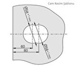 Hoppe Atlanta HCS GDA1530 Kapı Kolu-Anahtar / Anahtar Cam Cama Set