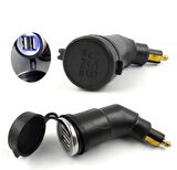 BMW 1200-1250 Triumph Tiger Çakmaklık Çift USB Şarj Adaptörü