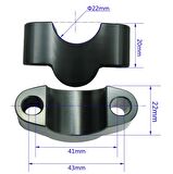 22mm Gidon Yükseltme Kelepçe Üniversal