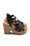 VENÜS 23027603Y PLATFORM TOPUK DERİ GENÇ KADIN SANDALET
