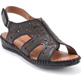 VENÜS 23144015Y SARAÇLI ORTOPEDİK CIRTLI DERİ KADIN SANDALET