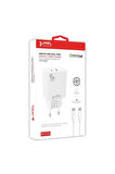 45w Turbo Pd Type-c To Type-c Ve Usb Çift Girişli Şarj Adaptörü Qc 4.0 Mt1752