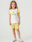 Limon Baskılı Kız Çocuk Şortlu Takım 50359