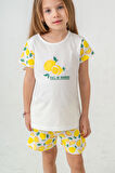 Limon Baskılı Kız Çocuk Şortlu Takım 50359
