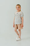 Çiçek Nakışlı Şortlu Kız Bebek Müslin Takım 3814